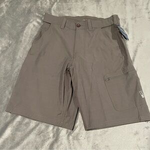 Huk Shorts Mens Small Gray Next level 10.5 Fishing Outdoor Hiking Performance